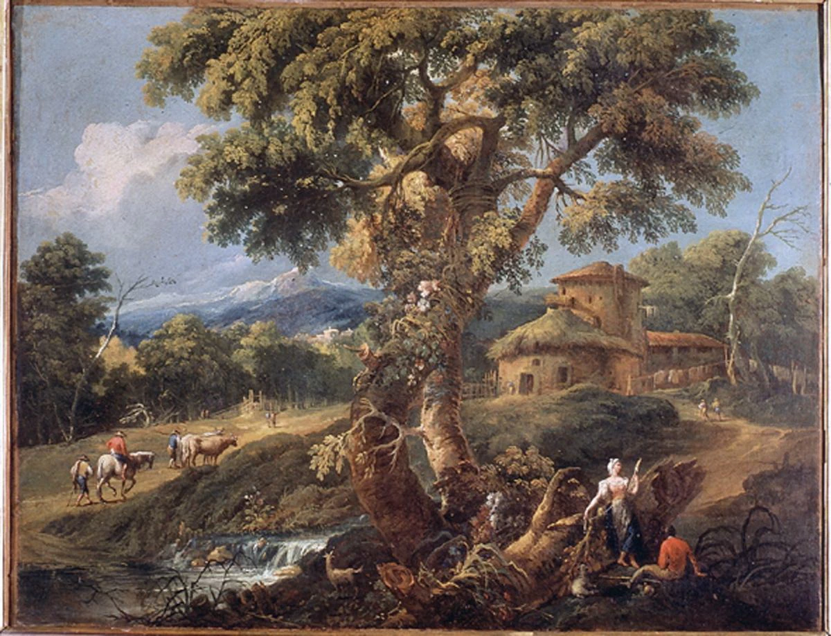 Paesaggio alpestre con ruscello e figure - Gallerie dell'Accademia di Venezia